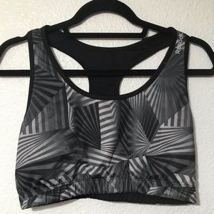 Reebok reversible black and silver sports bra